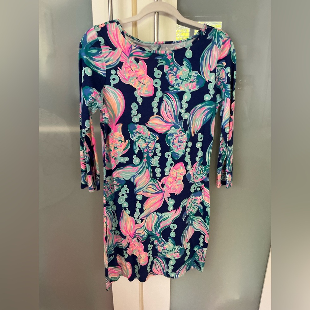 Lilly Pulitzer Navy Multicolor Floral Cotton dress